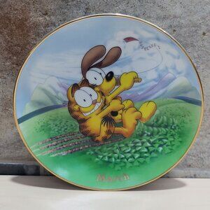 Garfield Calendar March Plate Jim Davis Plate No A 1444 Danbury Mint